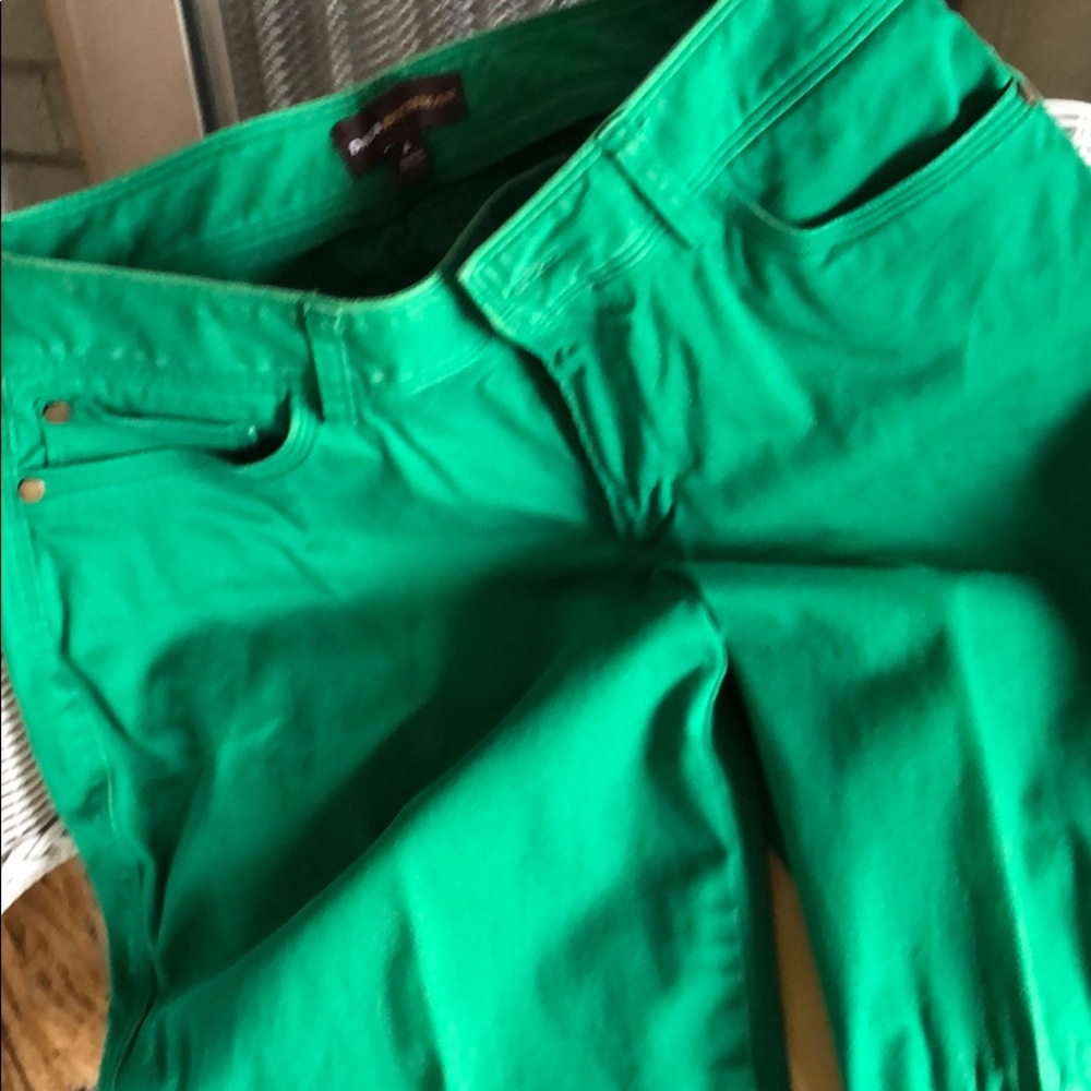 Green straight pant